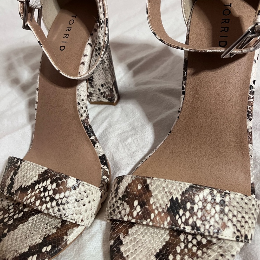 Torrid Snake Skin Block Heels